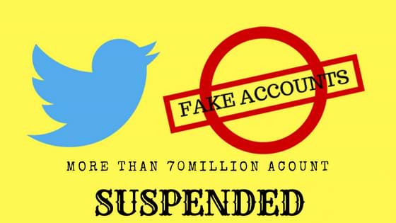 More than 70 Million accounts suspended by Twitter in last 2 months